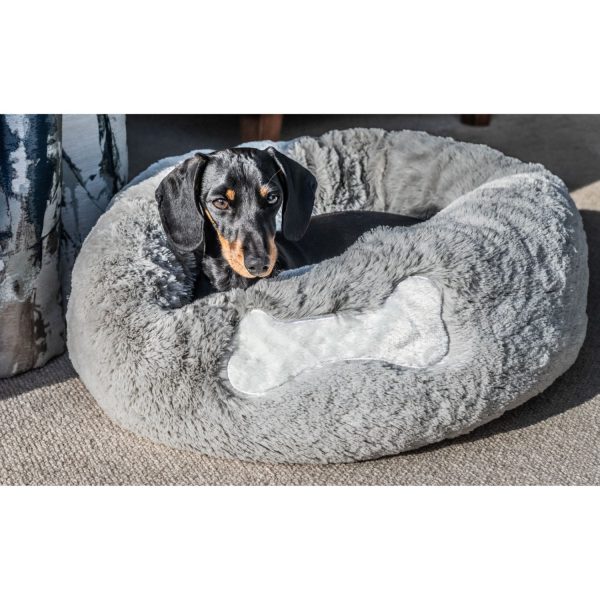 Calming Donut Bed S Grey